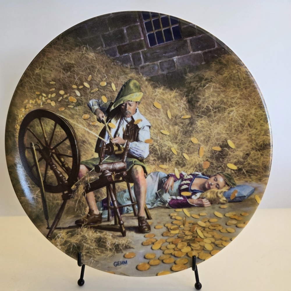 Vintage 1981 Rumpelstiltskin Collectors Plate Brothers Grimm 8"